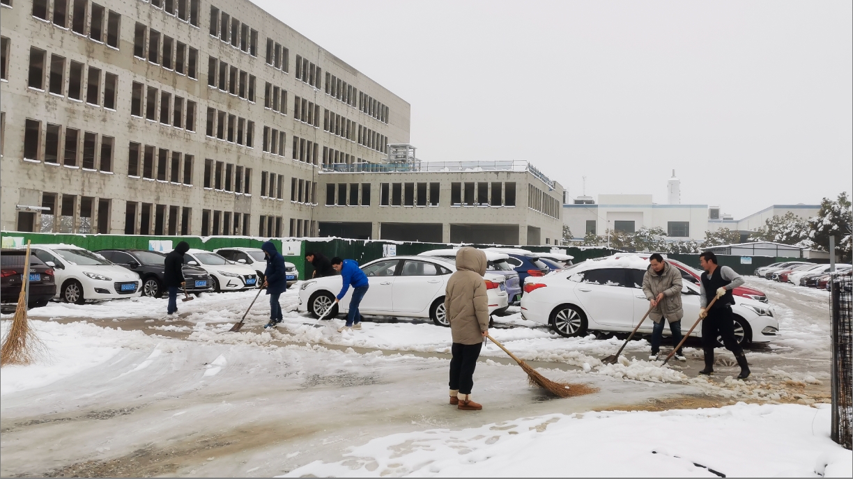 雪绽琼花日 扫雪暖心时丨AG手机登录入口开展扫雪除冰活动